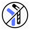 No Straw Plastic Straw Icon