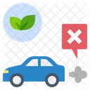 No Pollution Ev Car Icon
