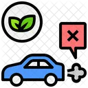 No Pollution Ev Car Icon