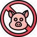 No Pork Pork Pig Haram Icon