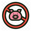 Ban Pork Prohibited Icon