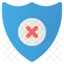 No Protection Safety Shield Icon