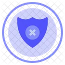 No Protection Safety Shield Icon