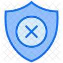No Protection Protect Shield Icon