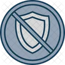 No Security Shield Secure Icon