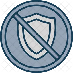 No Protection Shield  Icon