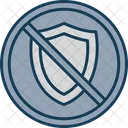 No Security Shield Secure Icon