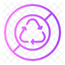 No Recyclable Forbidden Sign Ecology Icon