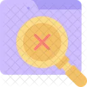 No Results Magnifying Glass Cross Icon