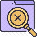 No Results Magnifying Glass Cross Icon