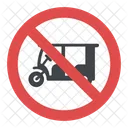 No Parking Rickshaw Icon