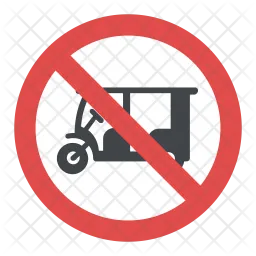 No Rickshaw Parking  Icon