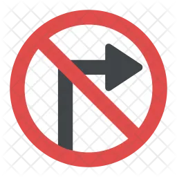 No Right Turn  Icon