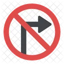 No Right Turn Icon