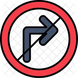 No Right Turn  Icon