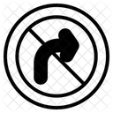 No Right Turn Sign Road Sign Traffic Sign Icon
