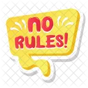 No Rules No Rules Bubble Social Media Icon