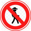 No Running Environmental Turn Off Icon
