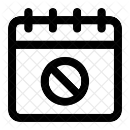 No Schedule Icon - Download in Line Style