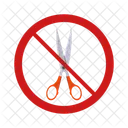 Scissors Cut Prohibit Scissor Ban Icon