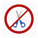 Scissors Cut Prohibit Scissor Ban Icon