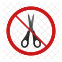 Scissors Cut Prohibit Scissor Ban Icon