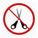 Scissor Cut Prohibit Scissor Ban Icon