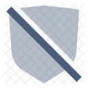 No Shield No Protection No Security Icon