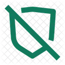 No Shield No Protection No Security Icon