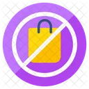 No Shopping No Bag No Tote Icon