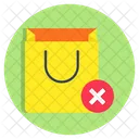 No Shopping Tote Jute Icon