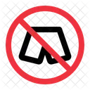 No Shorts Prohibition Forbidden Icon