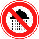 No Shower Bath Stop Icon