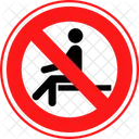 No Sitting Sitting Forbidden Icon