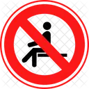 No Sitting On Corner Corner Direction Icon