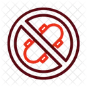 No Skating Forbidden Roller Skates Icon