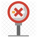 No Smoking Signaling Prohibition Icon