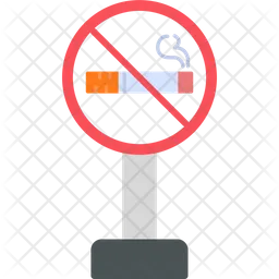 No Smoking Sign Board  Icon