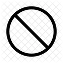 No Standing Block Road Sign Icon