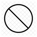 No Standing Block Road Sign Icon