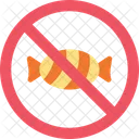 No Sweets Forbidden Prohibition Icon