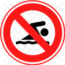 No Swimming Prohibited No Icon