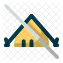 No Tent No Camping No Camp Icon