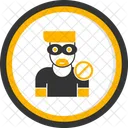 No Thief Anti Theft Security Icon