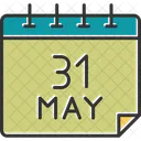 No Tobacco Day Calendar  Icon