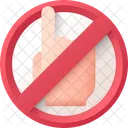 No Touch Coronavirus Social Distancing Icon
