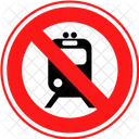 No Tram Transportation Logistic Icon