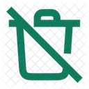 No Trash Forbidden No Garbage Icon