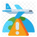 여행 금지 비행기 금지 여행 금지 아이콘