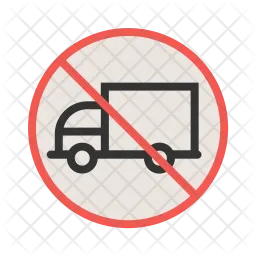 No truck sign  Icon